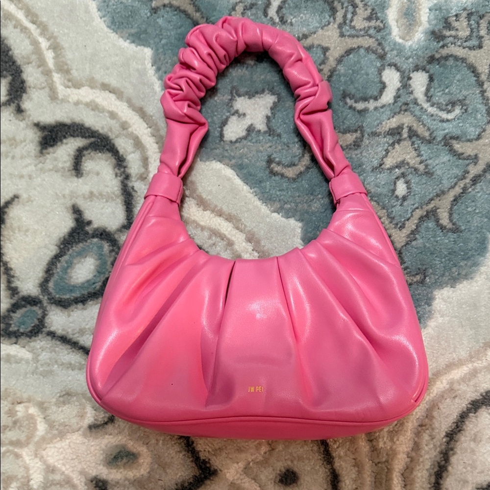 JW PEI Fuchsia Ruched Shoulder Bag